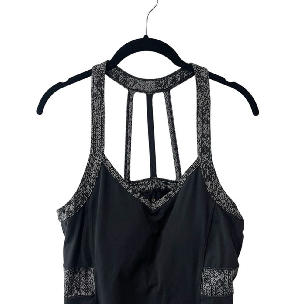 Athleta Prisma Racerback Tank Black Multi Size Large - Picture 2 of 8